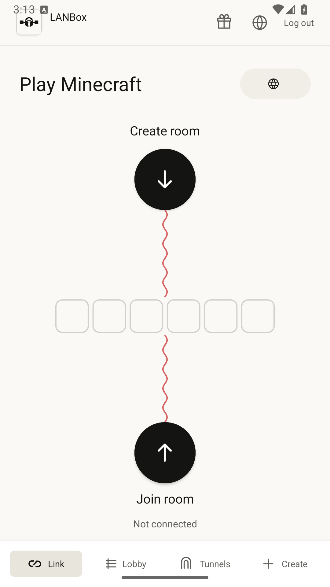 LANBox Android room screen